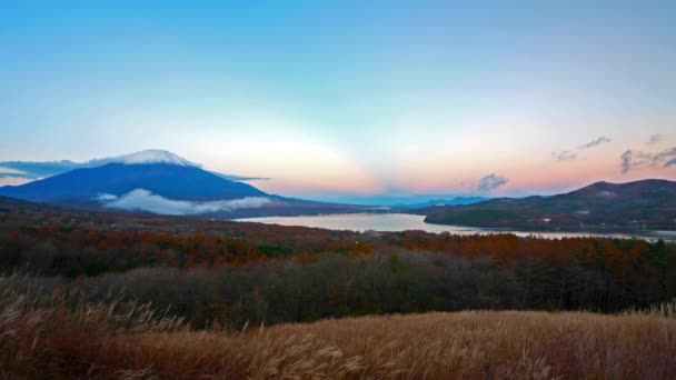 Natursköna Bilder Vackra Berget Fuji Japan — Stockvideo