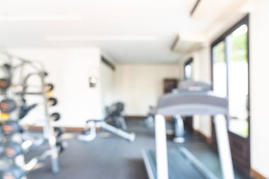 Spor salonu iç soyut bulanıklık fitness ekipmanları