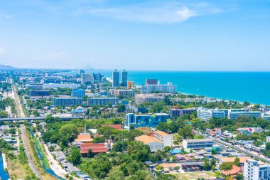 Güzel açık hava manzara ve hua hin şehir manzarası