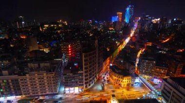Modern megalopolis Asya şehrinin manzaralı görüntüleri