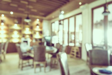 Soyut bulanıklık ve bulanık kahve dükkanı Cafe ve restoran interi