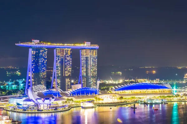 美しい建築でシンガポール市街の外観 — ストック写真
