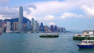 Modern megalopolis Asya şehrinin manzaralı görüntüleri