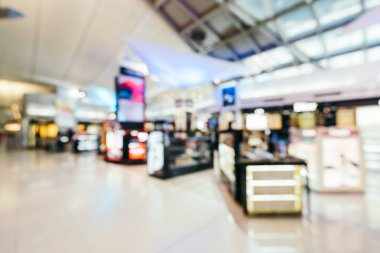 Soyut bulanıklık ve ufuk Havaalanı terminal iç