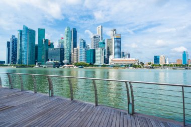 Singapur, 21 Ocak 2019: skyscra bina güzel mimari