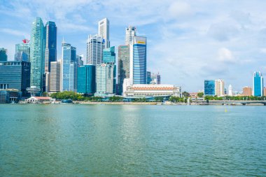 Singapur, 21 Ocak 2019: skyscra bina güzel mimari