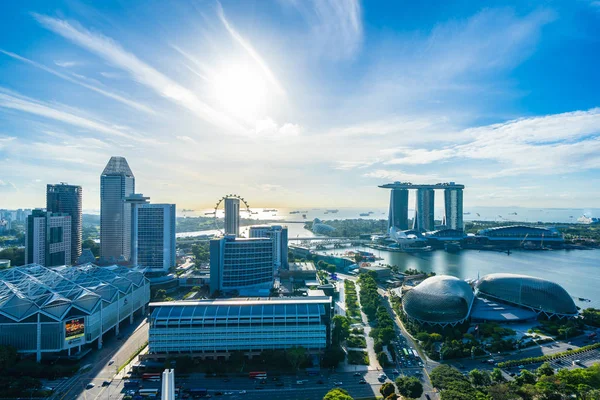 Singapur dış cityscape bina güzel mimari — Stok fotoğraf