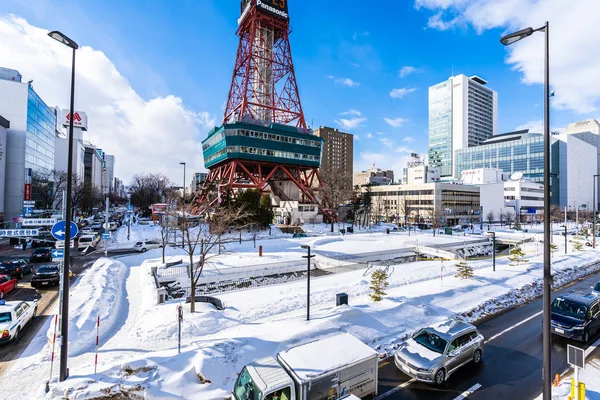 Sapporo Hokkaido, Japón - 2 Febrero 2019 Hermosa arquitectura — Foto de Stock