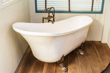 Güzel lüks elegance beyaz küvet dekorasyon iç b