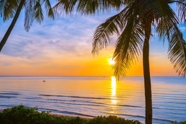 COC ile deniz Okyanusu plajının güzel açık tropikal manzara