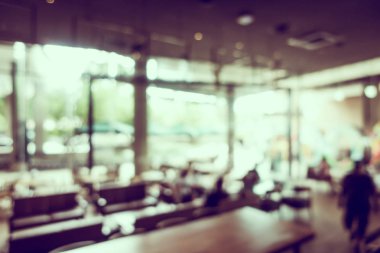 Soyut bulanıklık ve defocused açık büfe restoran ve kahve dükkanı CA