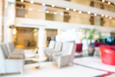 Görüntü bulanıklığı ve arka plan için otel lobisinin dışsal görünümü