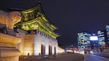 Modern megalopolis Asya şehrinin manzaralı görüntüleri