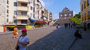 Macau, Çin'de St Paul kalıntıları güzel görüntüleri