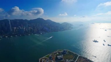 Modern megalopolis Asya şehrinin manzaralı görüntüleri