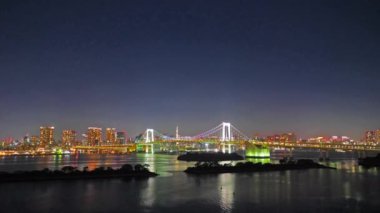 Modern megalopolis Asya şehrinin manzaralı görüntüleri