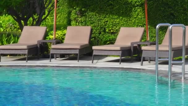 Natursköna Bilder Pool Resort Sommaren — Stockvideo