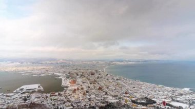 Japonya 'nın Hokkaido kentindeki güzel kar manzaralı hava görüntüleri