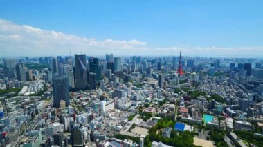 Modern megalopolis Asya şehrinin manzaralı görüntüleri