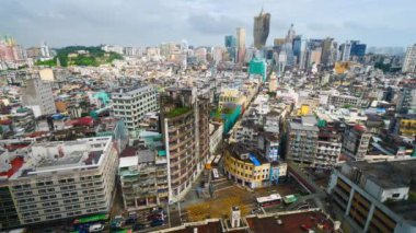 Modern megalopolis Asya şehrinin manzaralı görüntüleri