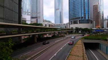 Modern megalopolis Asya şehrinin manzaralı görüntüleri