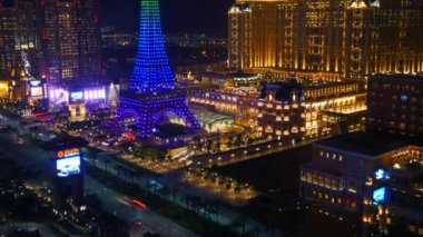 Modern megalopolis Asya şehrinin manzaralı görüntüleri