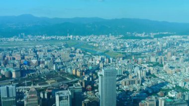 Modern megalopolis Asya şehrinin manzaralı görüntüleri