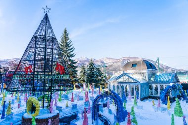 Sapporo Hokkaido, Japonya - 3 Şubat 2019 Shiroi koibito hatlarının