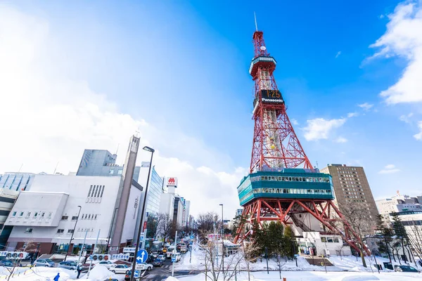 Sapporo Hokkaido, Japán - 2019. február 2. szép építészet — Stock Fotó