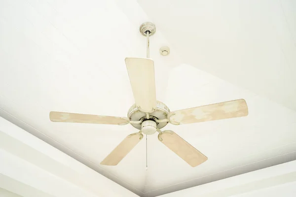 Beyaz tavan fan dekorasyon iç — Stok fotoğraf