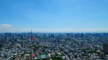 Modern megalopolis Asya şehrinin manzaralı görüntüleri