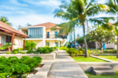 Soyut bulanıklık ve tatil için lüks otel ve tatil odaklı 