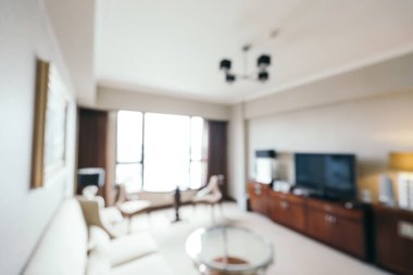 Soyut bulanıklık ve ufuk oturma odası iç