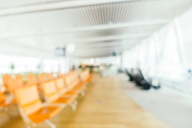 Soyut bulanıklık ve Havaalanı terminal yolcu için trans defocused