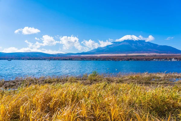 Güzel manzara dağ fuji yamanakako Gölü çevresinde — Stok fotoğraf