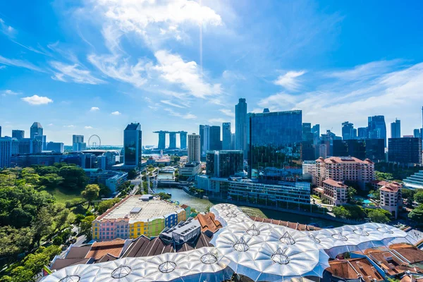 Beautiful architecture building exterior cityscape in Singapore — Stock Photo, Image