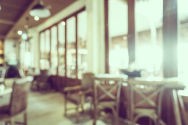 Soyut bulanıklık ve bulanık kahve dükkanı Cafe ve restoran interi
