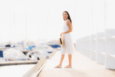 Relax asian eğlence genç gülümsemek güzel kadın mutlu portre