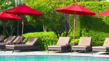 tatil otelinde sakin görüntü boş havuz