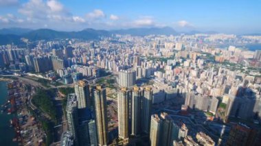 Modern megalopolis Asya şehrinin manzaralı görüntüleri