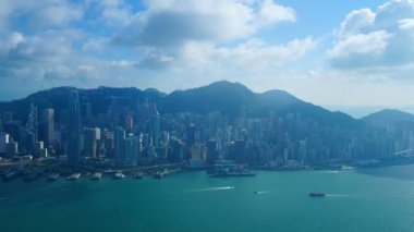 Modern megalopolis Asya şehrinin manzaralı görüntüleri