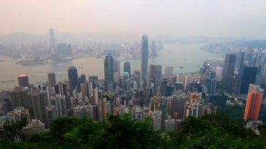 Modern megalopolis Asya şehrinin manzaralı görüntüleri