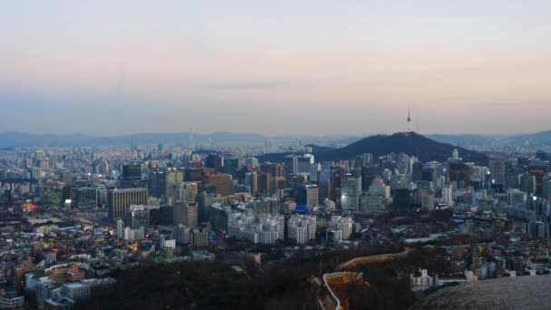 Riprese Panoramiche Della Moderna Megalopoli Città Asiatica — Video Stock