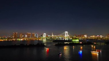 Modern megalopolis Asya şehrinin manzaralı görüntüleri