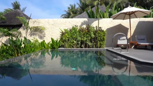 Calme Images Piscine Vide Hôtel Resort — Video