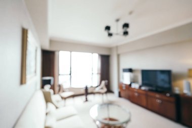 Soyut bulanıklık ve ufuk oturma odası iç