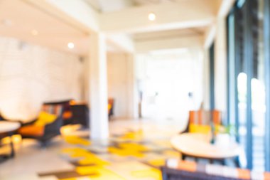 Görüntü bulanıklığı ve arka plan için otel lobisinin dışsal görünümü