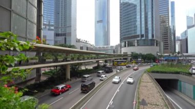 Modern megalopolis Asya şehrinin manzaralı görüntüleri