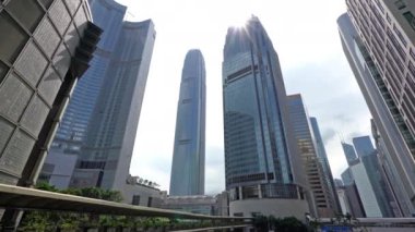 Modern megalopolis Asya şehrinin manzaralı görüntüleri