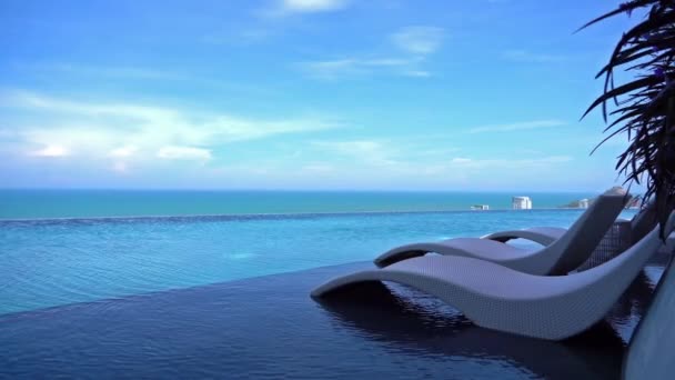 Calme Images Piscine Vide Hôtel Resort — Video